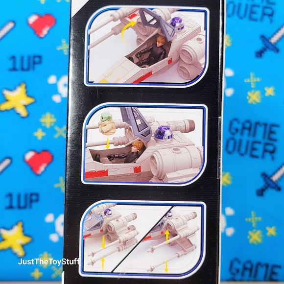 Star Wars Mission Fleet The Mandalorian X-Wing Fighter w/ Luke Skywalker & Grogu - Picture 5 of 9